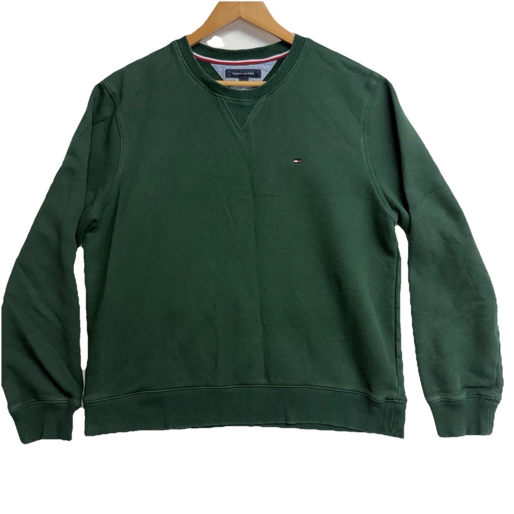 Tommy Hilfiger Men's Crewneck Sweatshirt –‎ Green – Size L